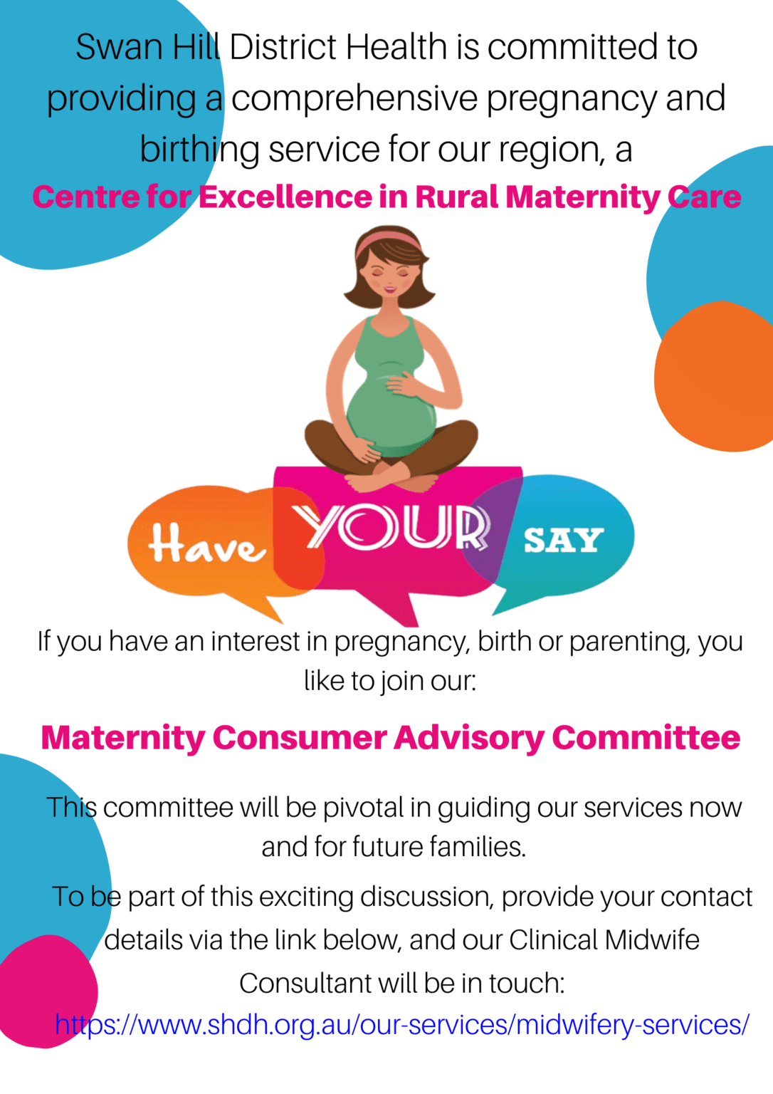Midwifery Services Swan Hill District Health